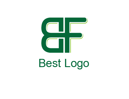 mirror image of letter B with F