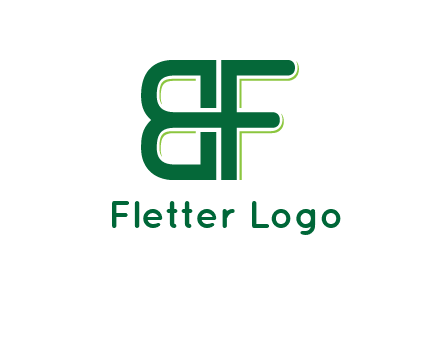 mirror image of letter B with F