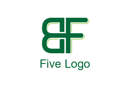 mirror image of letter B with F