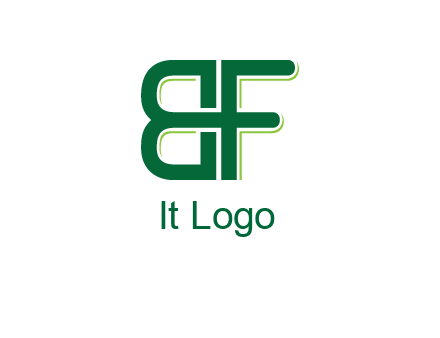mirror image of letter B with F