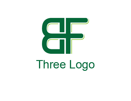 mirror image of letter B with F