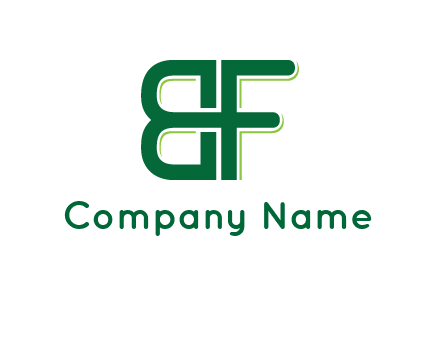 mirror image of letter B with F