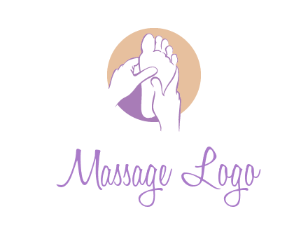 foot massage in circle logo