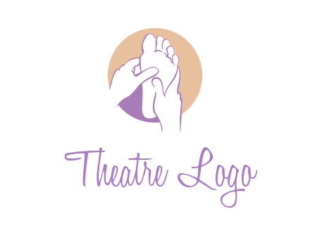 foot massage in circle logo