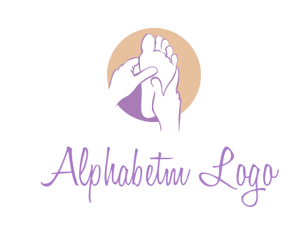 foot massage in circle logo