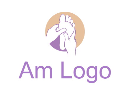 foot massage in circle logo