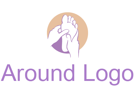 foot massage in circle logo