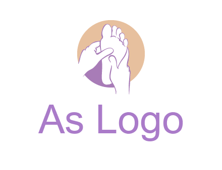 foot massage in circle logo