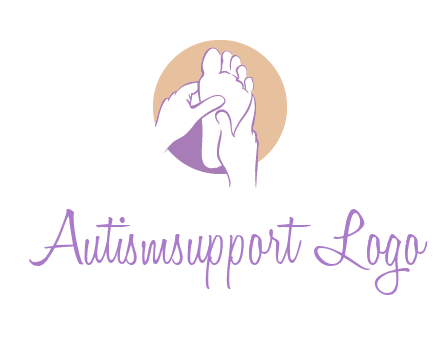 foot massage in circle logo