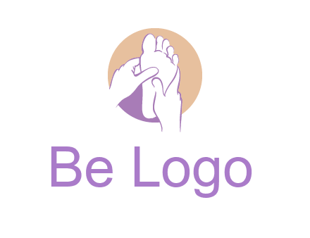 foot massage in circle logo
