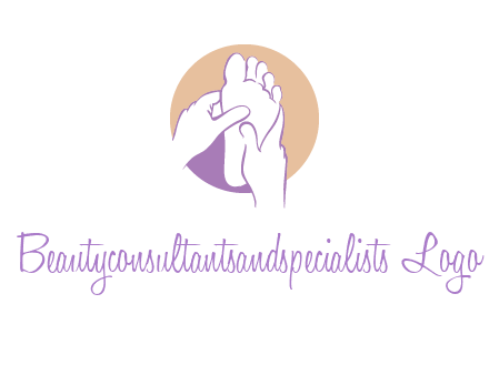 foot massage in circle logo