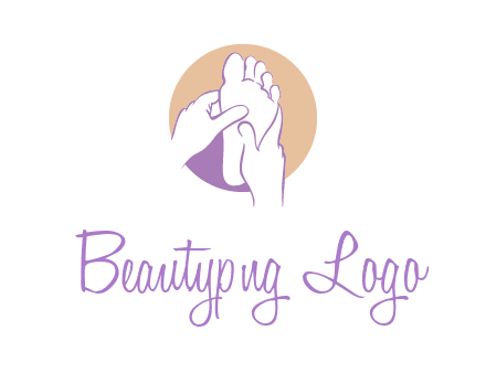 foot massage in circle logo