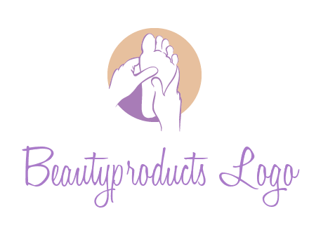 foot massage in circle logo