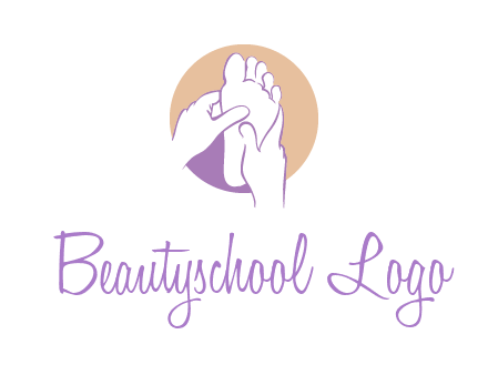 foot massage in circle logo