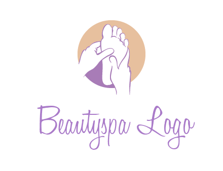 foot massage in circle logo