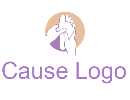 foot massage in circle logo