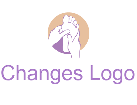 foot massage in circle logo