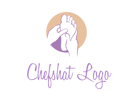 foot massage in circle logo