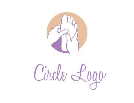 foot massage in circle logo