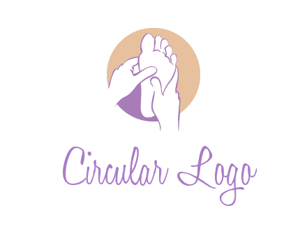 foot massage in circle logo