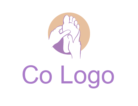 foot massage in circle logo