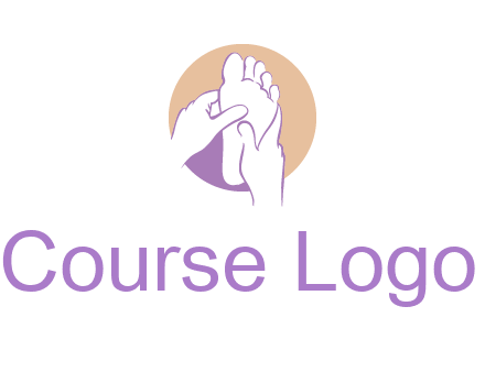 foot massage in circle logo