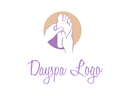 foot massage in circle logo