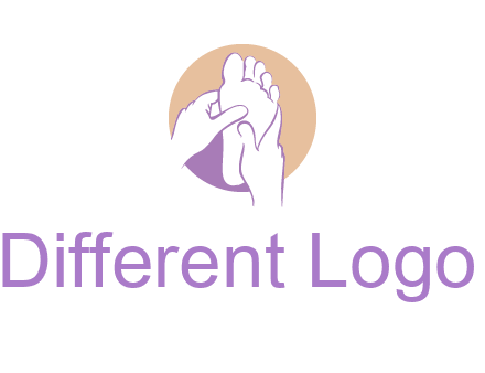 foot massage in circle logo