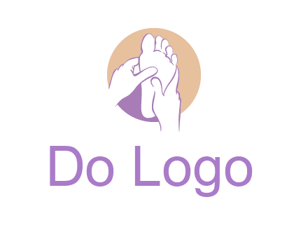 foot massage in circle logo