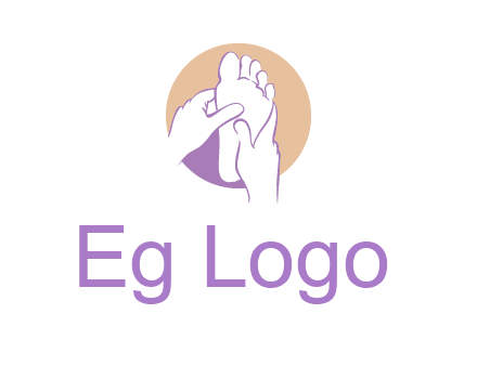 foot massage in circle logo