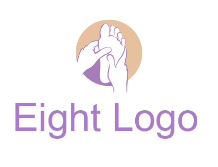 foot massage in circle logo