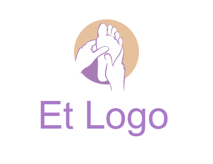 foot massage in circle logo