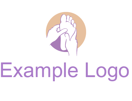 foot massage in circle logo