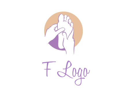 foot massage in circle logo