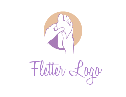 foot massage in circle logo
