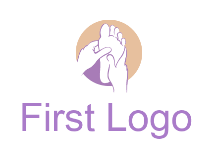 foot massage in circle logo