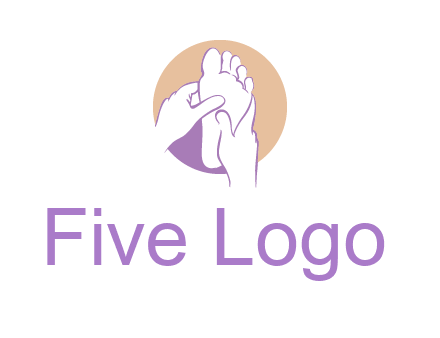 foot massage in circle logo