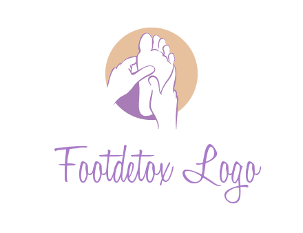 foot massage in circle logo