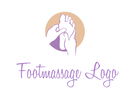 foot massage in circle logo