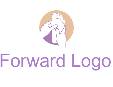 foot massage in circle logo