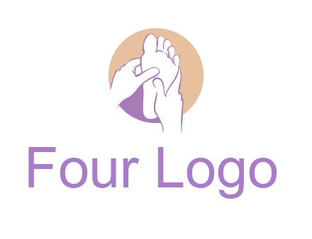 foot massage in circle logo
