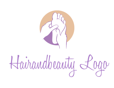 foot massage in circle logo