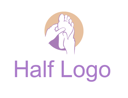 foot massage in circle logo
