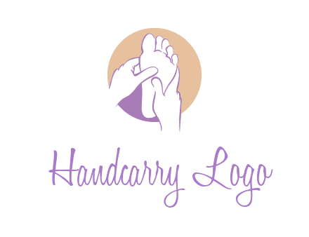 foot massage in circle logo