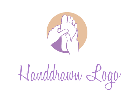 foot massage in circle logo
