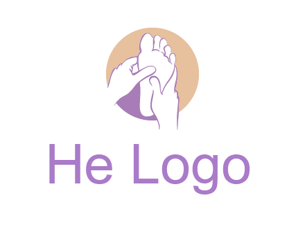 foot massage in circle logo
