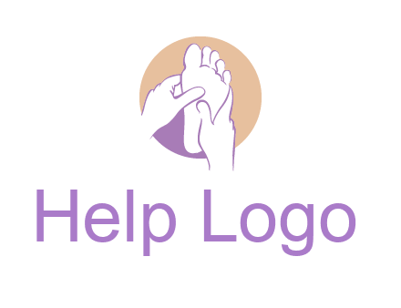 foot massage in circle logo