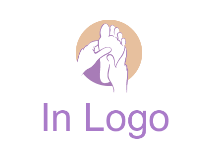 foot massage in circle logo