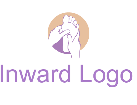 foot massage in circle logo
