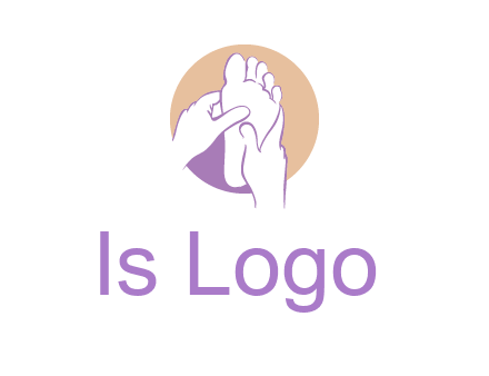 foot massage in circle logo
